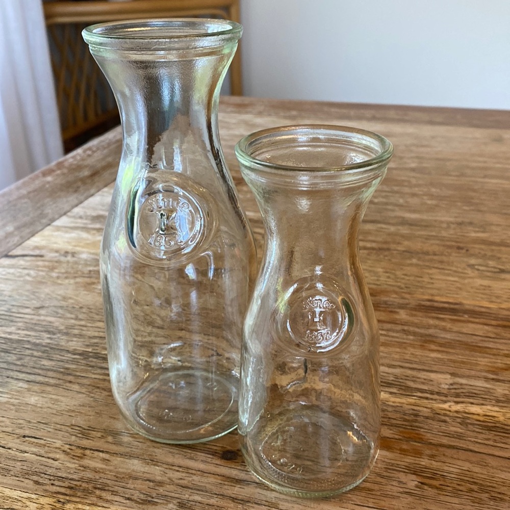Vintage Paul Mason Glass Milk Bottles